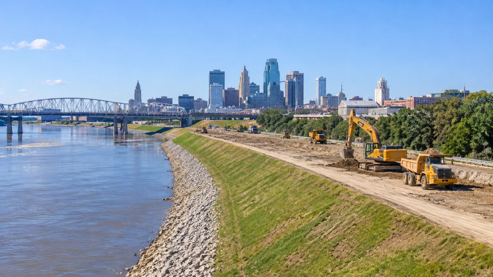 Lane completes 16-mile Kansas City levees project to protect 10 billion dollars in commercial assets