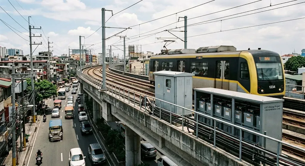 Energy-saving demonstration project launched for LRT1 in Manila by Sumitomo Corporation and Hankyu Corporation